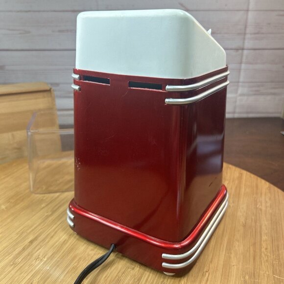 Hot Air Popcorn Maker Machine Mini Popper Nostalgia 50's Style Red & White - Picture 5 of 6